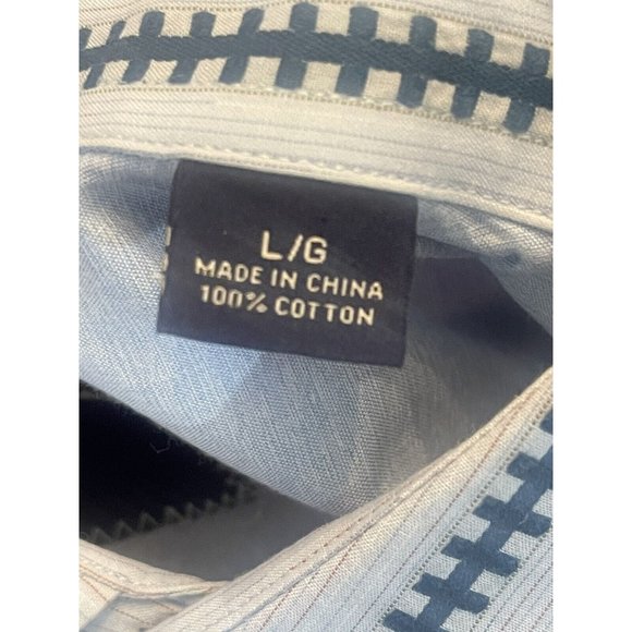 Tommy Bahama Men's‎ Western Long Sleeve Stripe Button-Down Shirt Size L - Picture 6 of 6